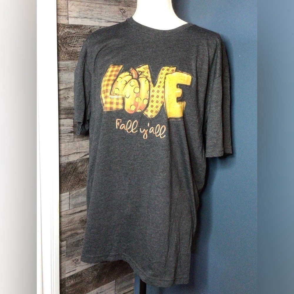 Next Level Apparel Gray Crew Neck Short Sleeve Graphic T-Shirt XL. (0166)